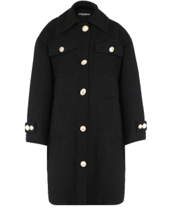 Wide-fit black coat