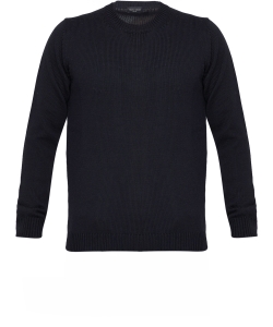 Black merino wool sweater