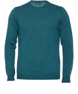 Green merino wool sweater