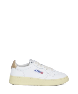 Medalist white and gold sneakers