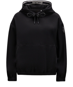 Black satin hoodie