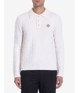 CASABLANCA - Embroidered collar polo | Leam Roma - Luxury Shopping Online