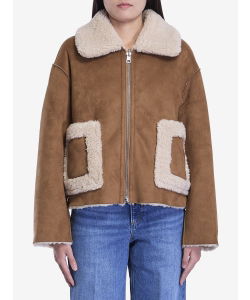 Vera reversible shearling aviator jacket