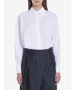 Draped shirt in cotton