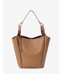 Medium bucket bag in leather