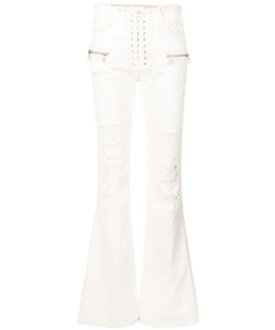Jeans Bianco con Strappi