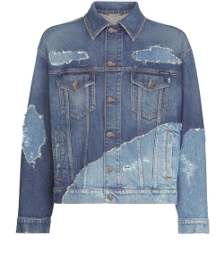 Giacca in denim patchwork
