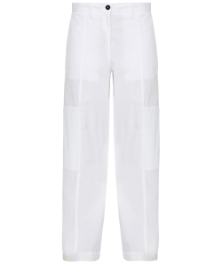Pantaloni in cotone bianco
