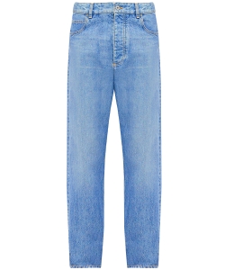 Wide-leg denim jeans