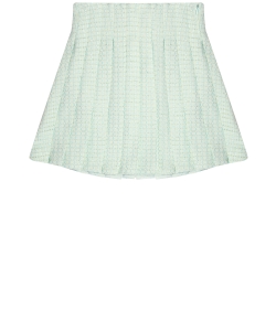 Boucle pleated miniskirt