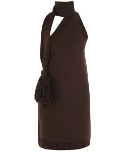 Brown one shoulder dress