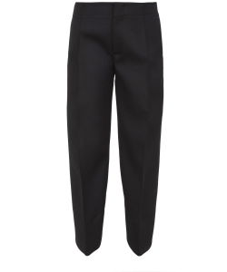 Black wool trousers