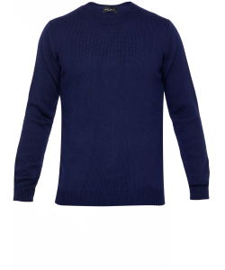 Maglione in lana merino blu