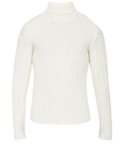 White wool turtleneck