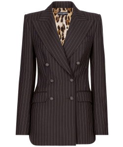 Pinstriped wool jacket