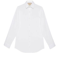 Stretch cotton poplin shirt