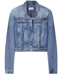 Cargo crop denim jacket