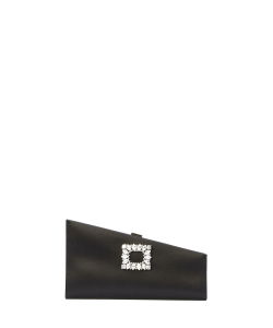 Asymmetrical Strass Buckle clutch