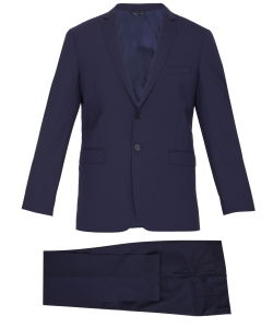 Blue wool two-piece suit