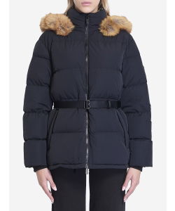 Short nylon puffer coat