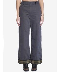 Trousers in cotton and nylon