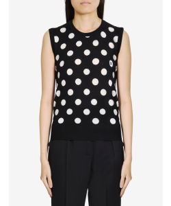 Top with Polka-dot motif