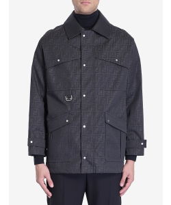 Blouson in waxed FF jacquard