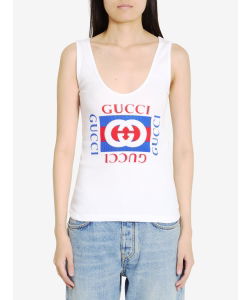 Tank top with Gucci print