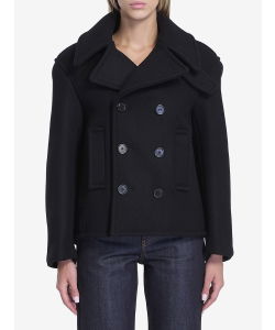 Oversize pea coat in wool