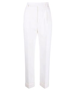 White tailored trousers