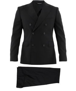 Black wool two-piece suit