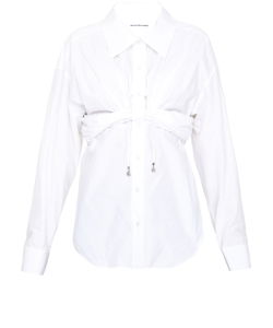 Ruched white shirt