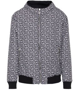 Reversible nylon bomber jacket