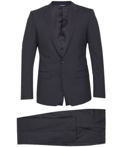 Black wool two-piece suit