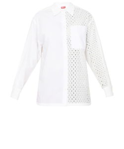 Broderie anglaise cotton shirt