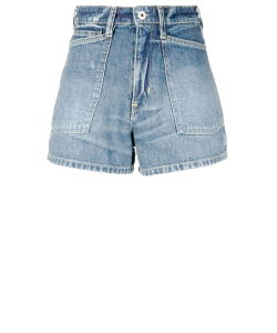 Light-blue denim shorts