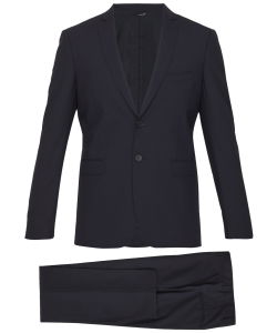 Black wool two-piece suit