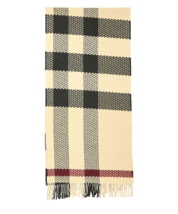 Check wool scarf