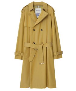 Gabardine long trench coat