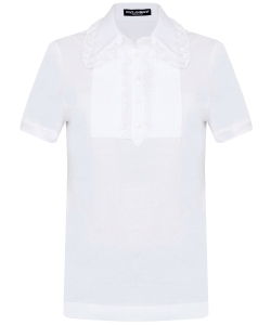 Cotton t-shirt with lace