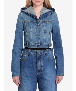 Hooded denim jacket