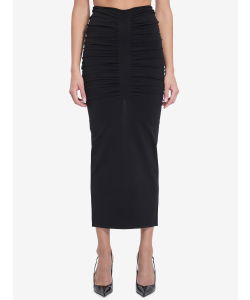 Ruched long skirt