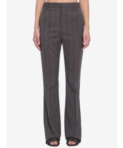 Wool trousers with thin stripes