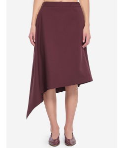 Tailored wool midi skirt