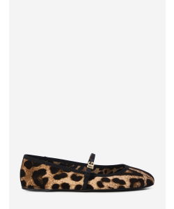 Leo print ballet flats