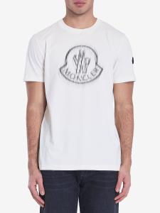 T-shirt con logo blurred