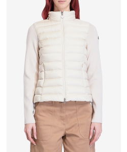 Padded jacket with knit back