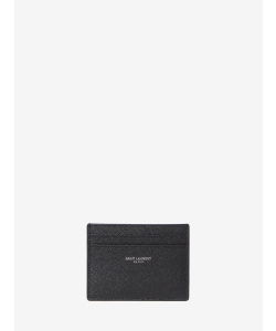 Black leather cardholder