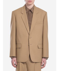 Single-breasted wool jacket