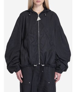 Hooded bomber jacket